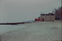 Looking south at new pump station